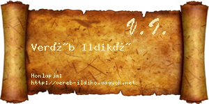 Veréb Ildikó névjegykártya
